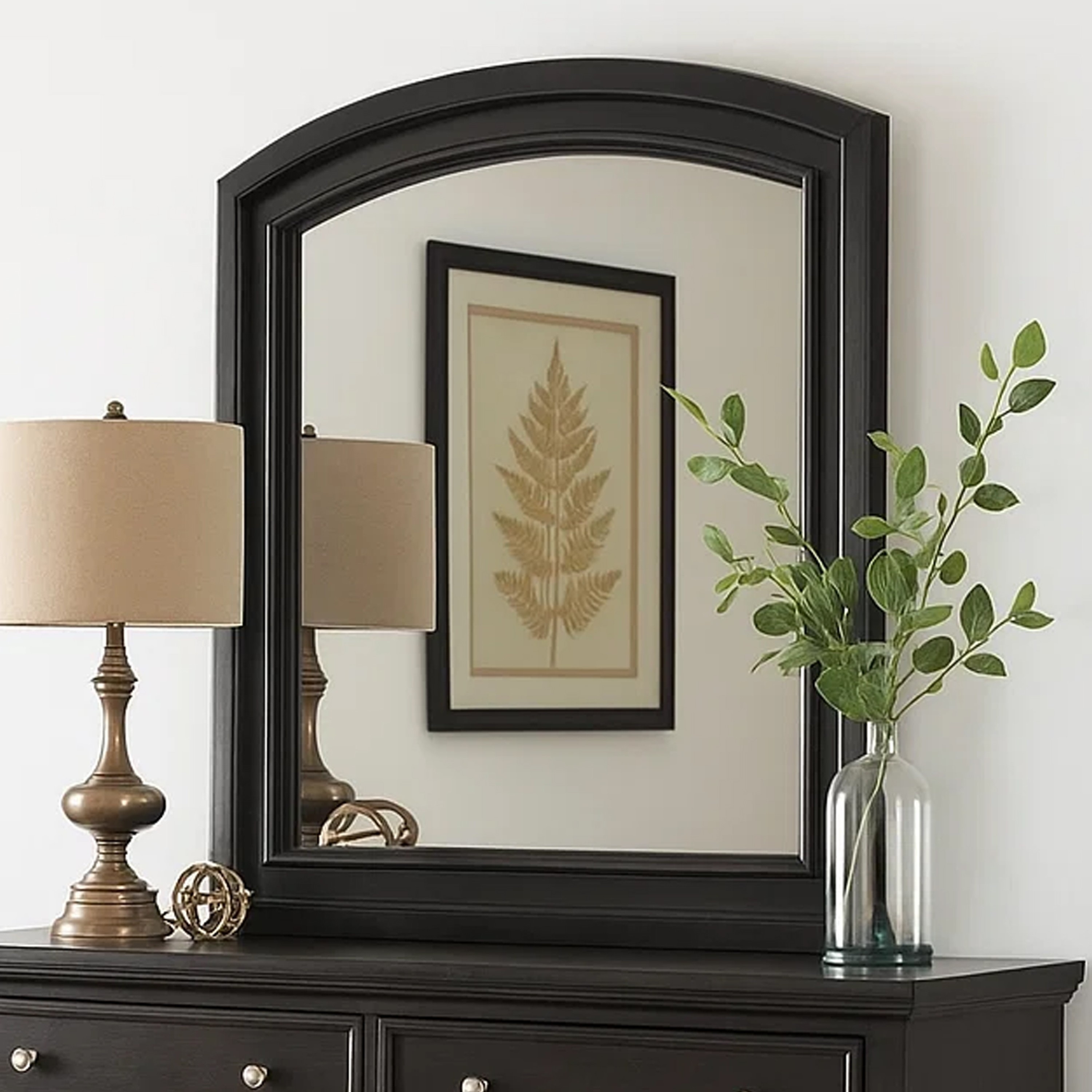 black dresser mirror Maribel - The drawers are accented with elongated Ashley Rowanbeck 7 Drawer Dresser