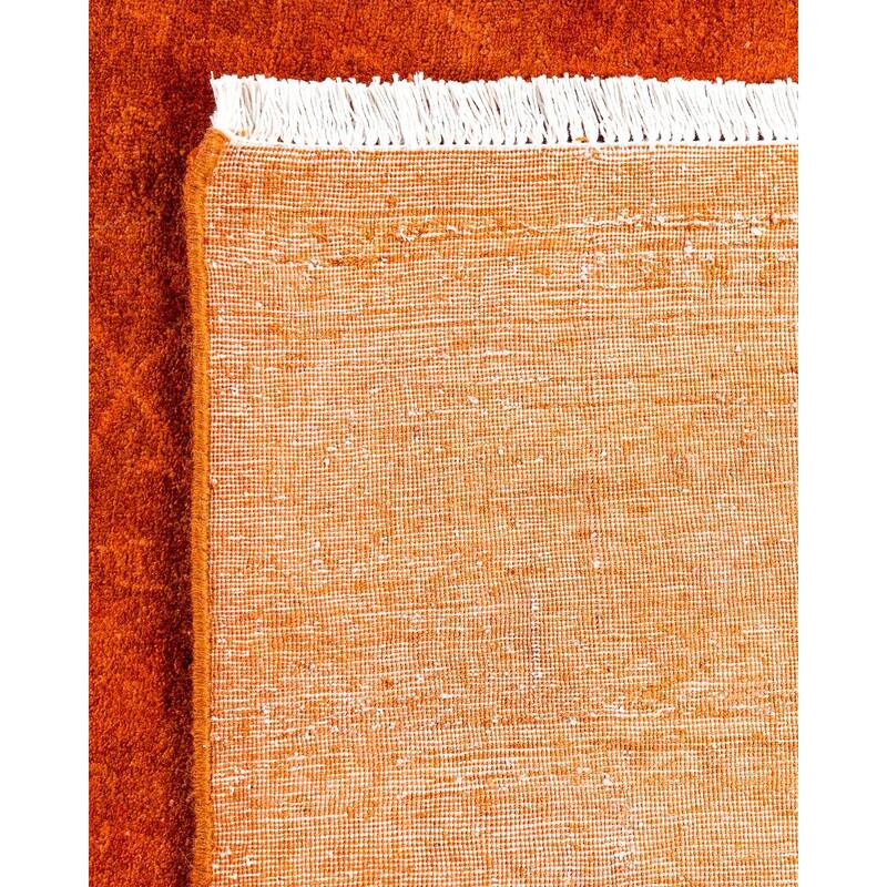 Fine Vibrance, One-of-a-Kind Hand-Knotted Area Rug - Orange, 6' 3" x 9' 3" - 6' 3" x 9' 3"