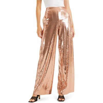 I.N.C Womens Sequin Dress Pants,, Beige, X-Small