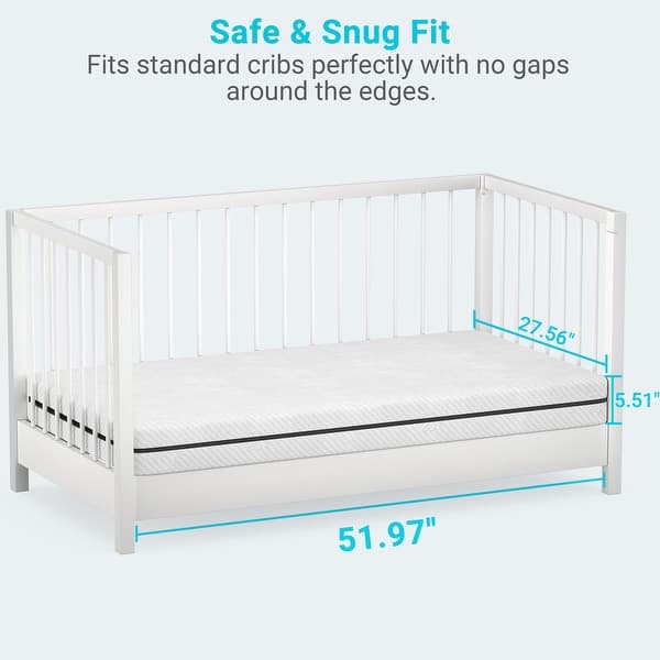 Crib Mattress with Washable Cover,Dual Sided Baby Crib Mattress &Infant Toddler Mattress, Water Proof Mattress