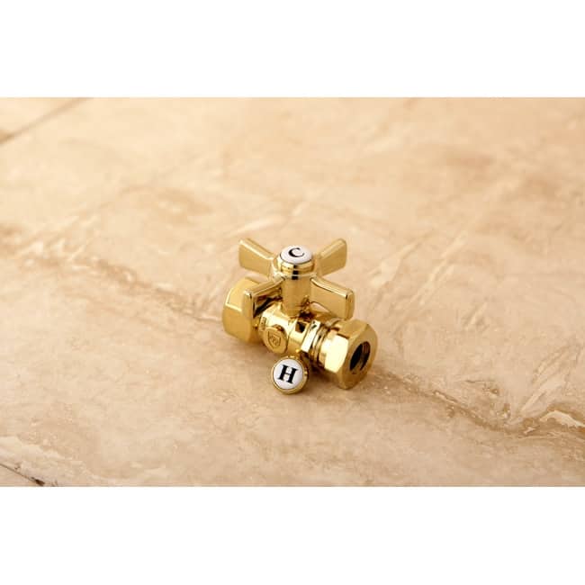 Kingston Brass Vintage Quarter Turn Valves (1/2" FIP X 1/2" and 7/16"
