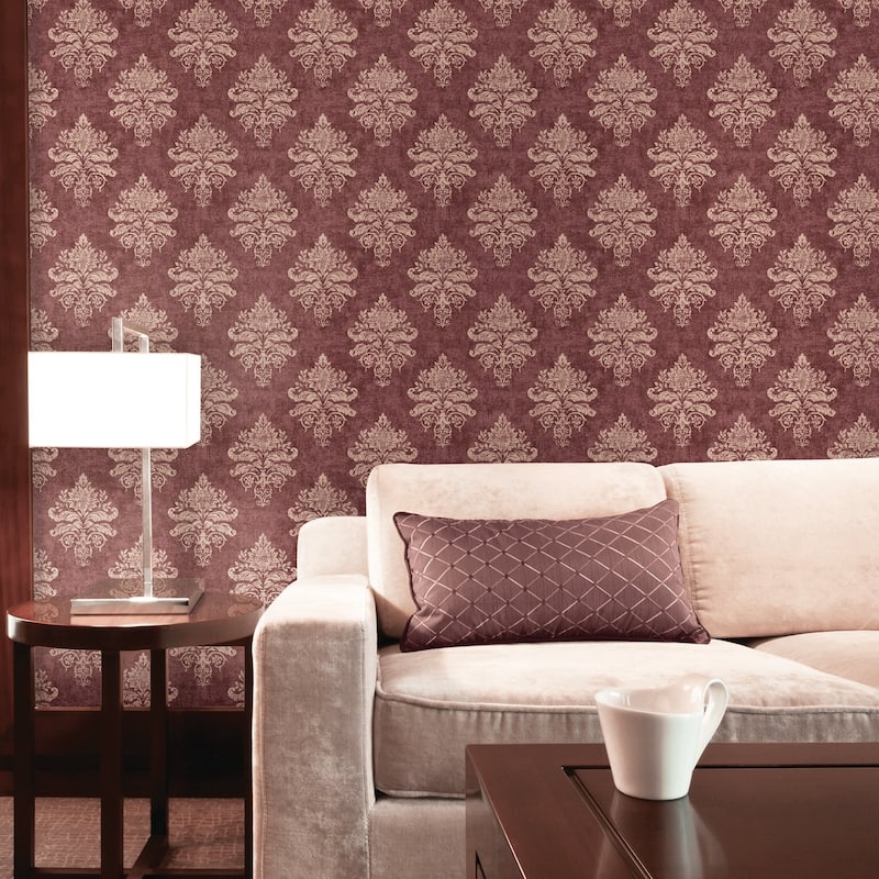 Galerie Wallcoverings Nordic Elements Damask Medallion Non-woven Matte Wallpaper Roll