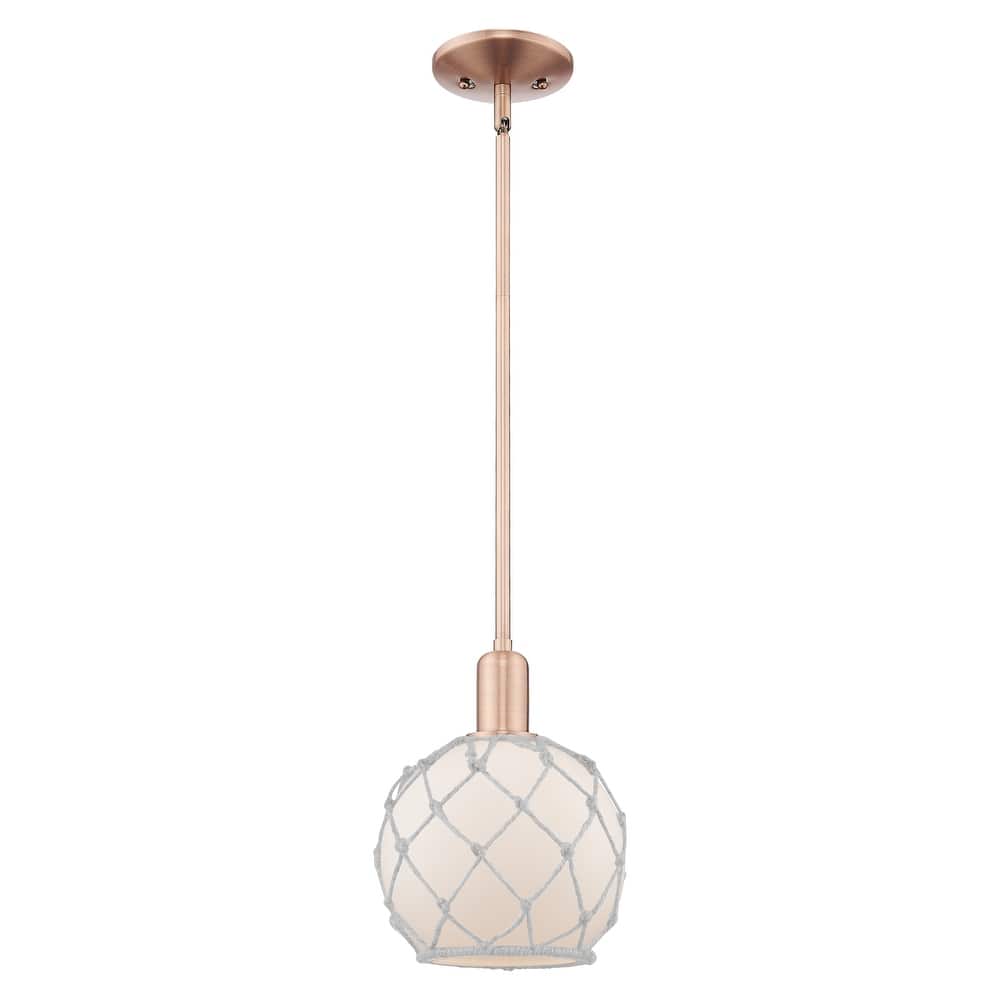 Innovations Lighting Endless Possibilities Arcadia - Farmhouse Rope - 1 Light 8" Stem Hung Mini Pendant