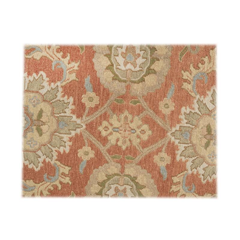 Rust/Ivory Soumak Flatweave Area Rug