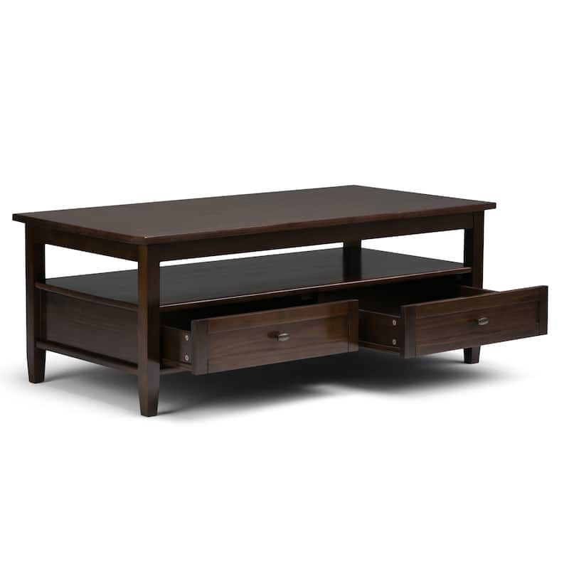 WYNDENHALL Norfolk Wood Transitional Coffee Table - 48 Inches wide