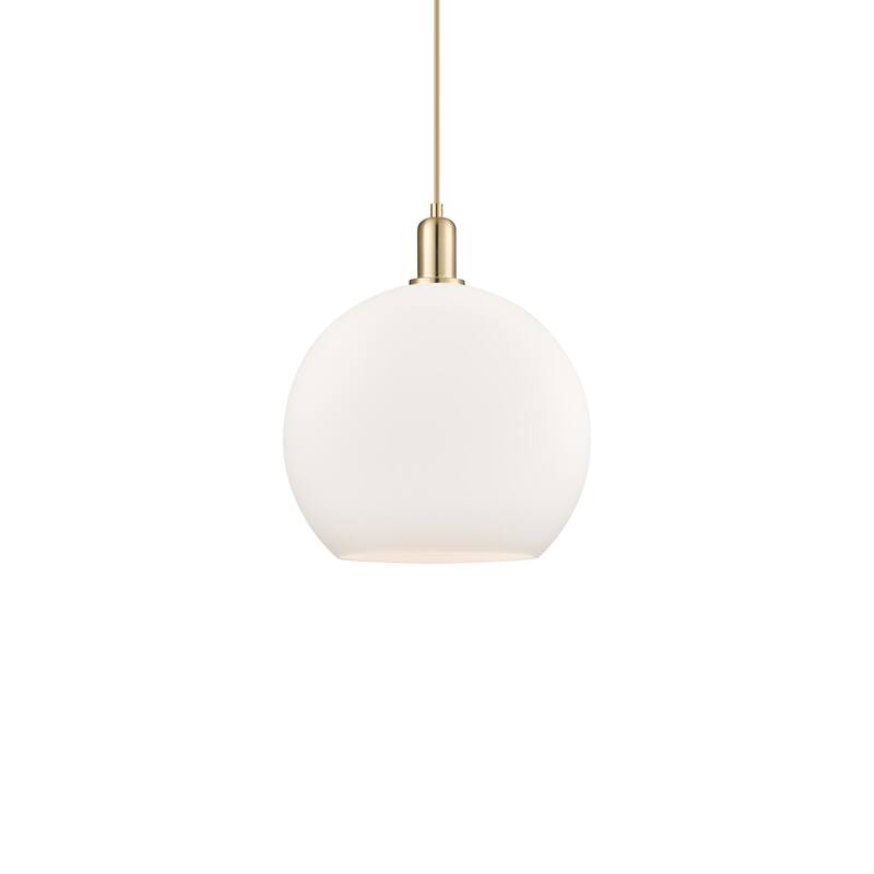 Innovations Lighting 716-1P-18-14 Athens Pendant Athens 14" Wide - Champagne Bronze / Matte White