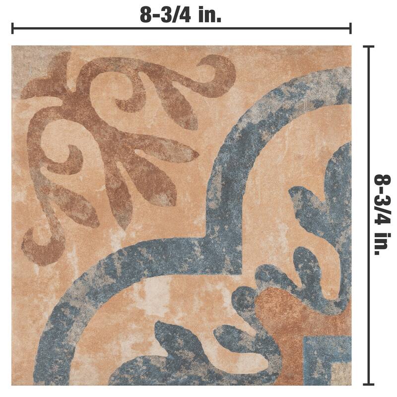 Merola Tile Americana Newton 8-3/4" x 8-3/4" Porcelain Floor and Wall Tile