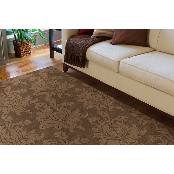 Hand Loomed Tone On Tone Otero Floral Wool Area Rug 9 X 12 On Sale Overstock 8695054 9 X 12 Red