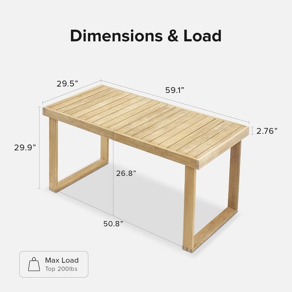 dimension image slide 3 of 4, mopio Bruno Outdoor Dining Set