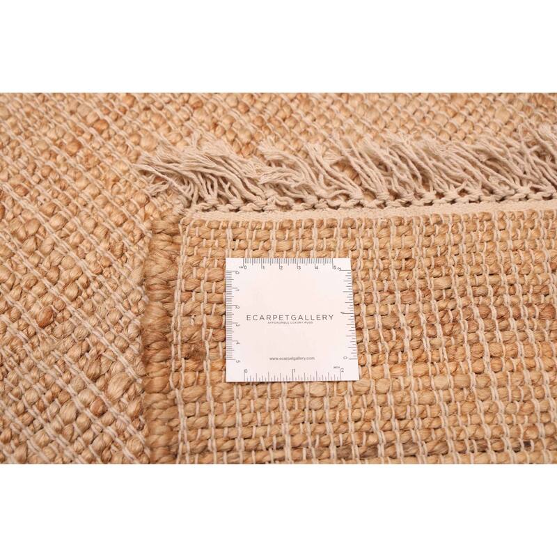 ECARPETGALLERY Flat-Weave Palas Denizli Tan Jute Kilim - 5'4 x 7'3