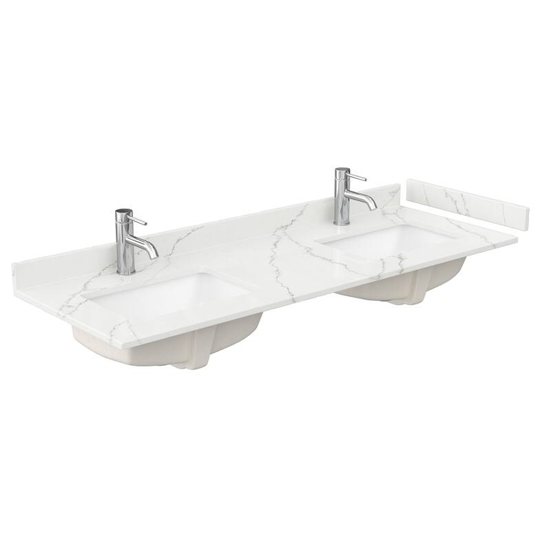 Strada 60-inch Double Vanity, Quartz Top
