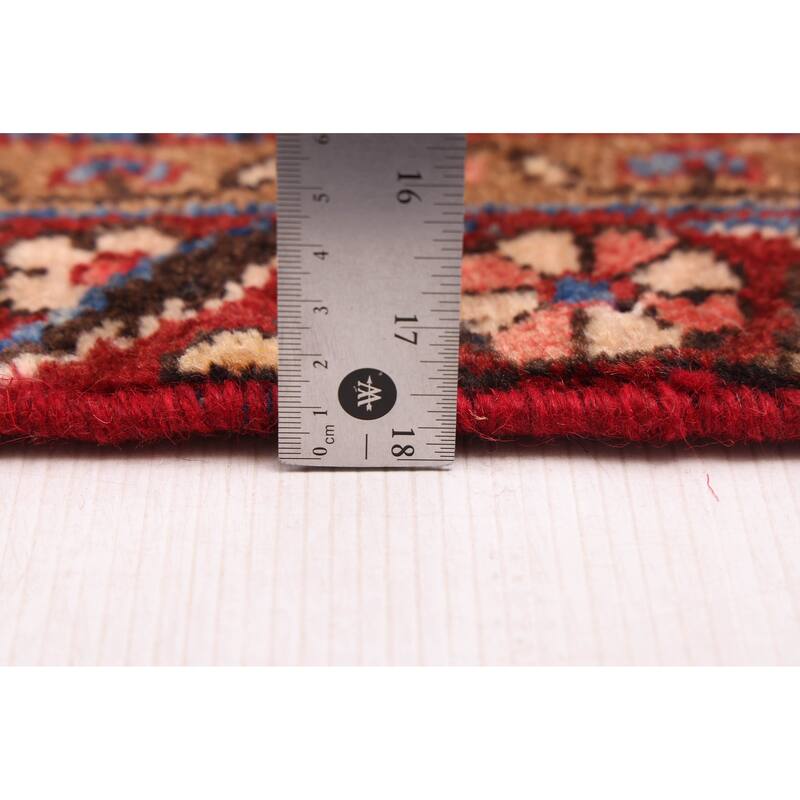 ECARPETGALLERY Hand-knotted Andelz Red Wool Rug - 3'5 x 10'2