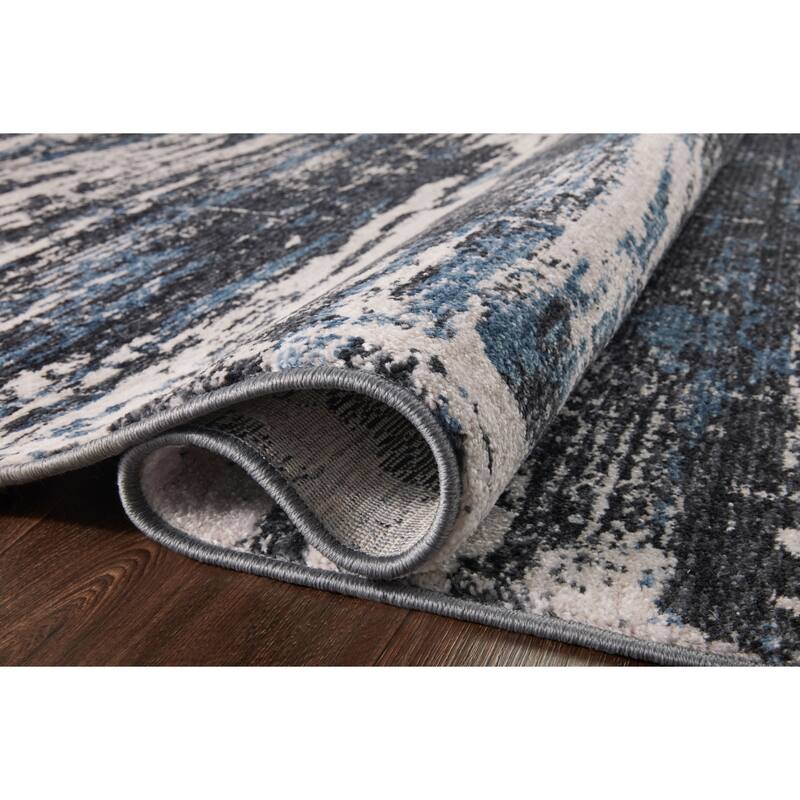 Alexander Home Rain Marble Abstract Area Rug