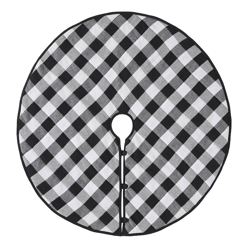Annie Black Check Tree Skirt 24