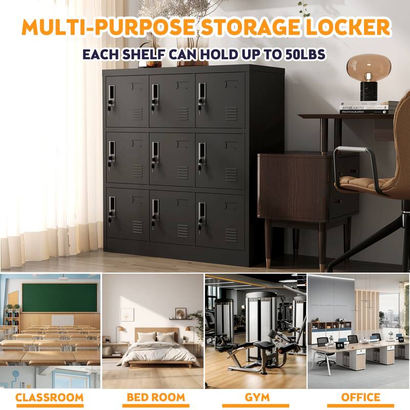 9-Door Employee Storage Metal Locker
