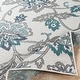 preview thumbnail 5 of 7, Cesarina Floral Indoor/ Outdoor Area Rug - 8'9" Round - 8'9" Round