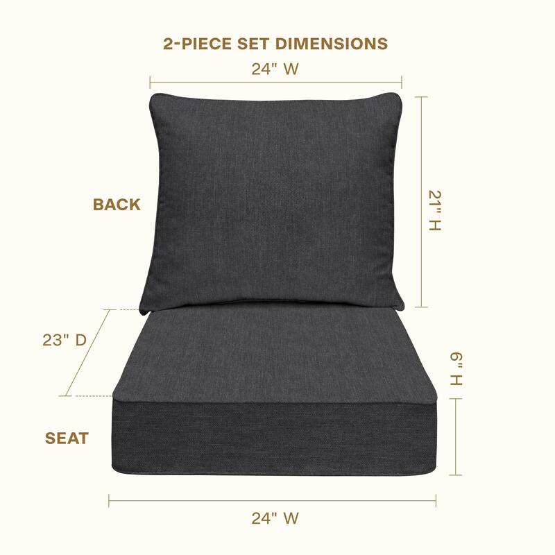 Outdoor Deep Seating Lounge Chair Cushion