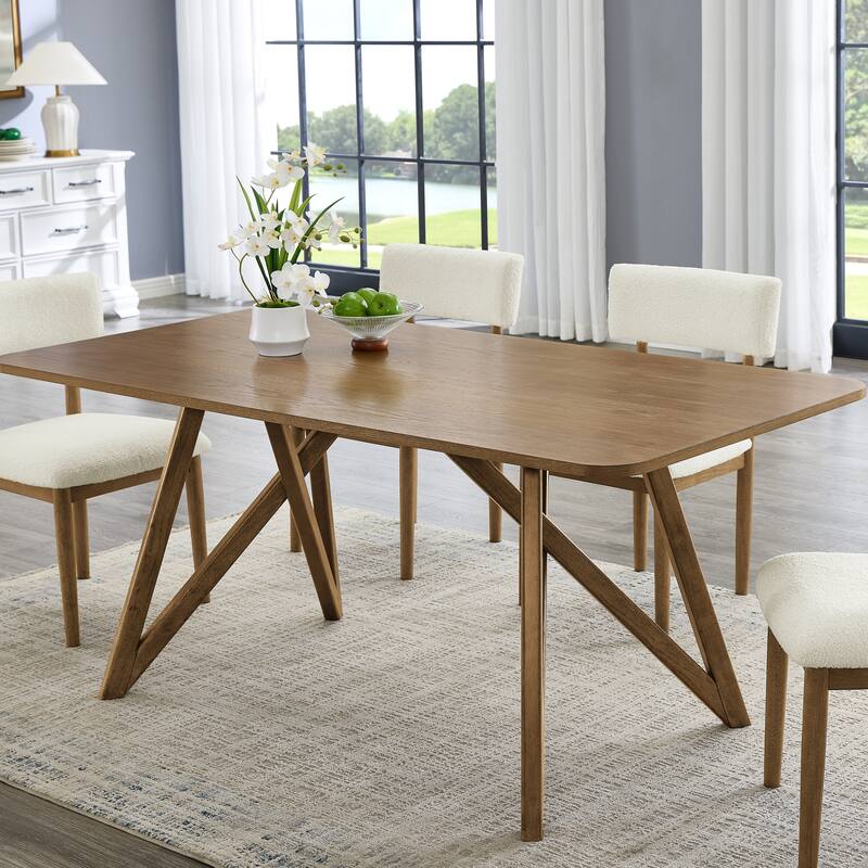 Roundhill Furniture Axler 70-in Length Dining Table