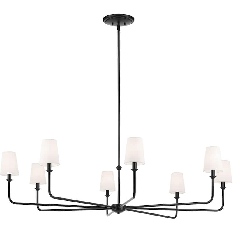 Kichler 52521 Pallas 8 Light 52" Wide Chandelier - Black
