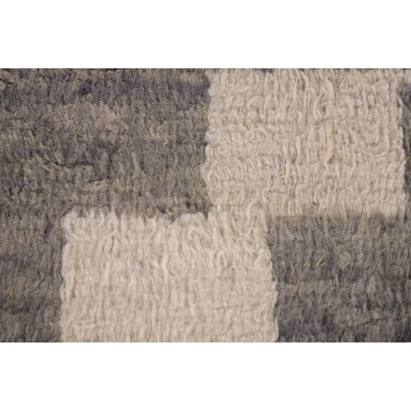 Moroccan Style Area Rug Handmade Wool Carpet - 8'11" x 12'9"