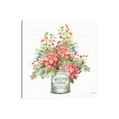 iCanvas "Our Christmas Story Bouquet on Birch" by Lisa Audit Canvas Print