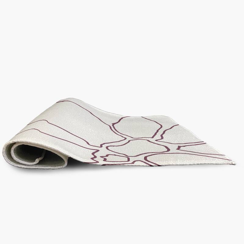 Petal Lines Spring Chenille Indoor/Outdoor Rug
