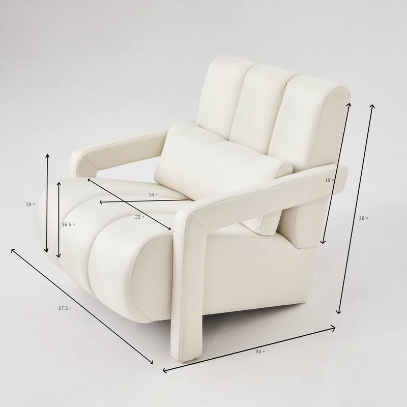 Modern Upholstered accent chair with a pillow