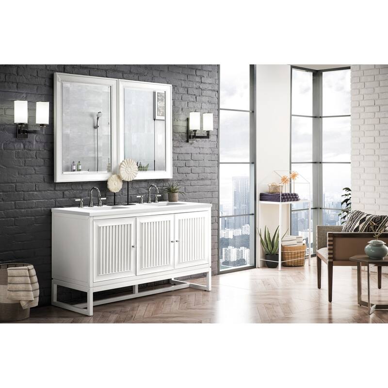 James Martin Vanities E645-V60D-3WZ Athens 60" Free Standing Double