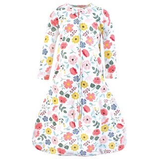 Hudson Baby Infant Girl Long Sleeve Cotton Jersey Sleeping Bag, Sack, Blanket, Modern Botanical