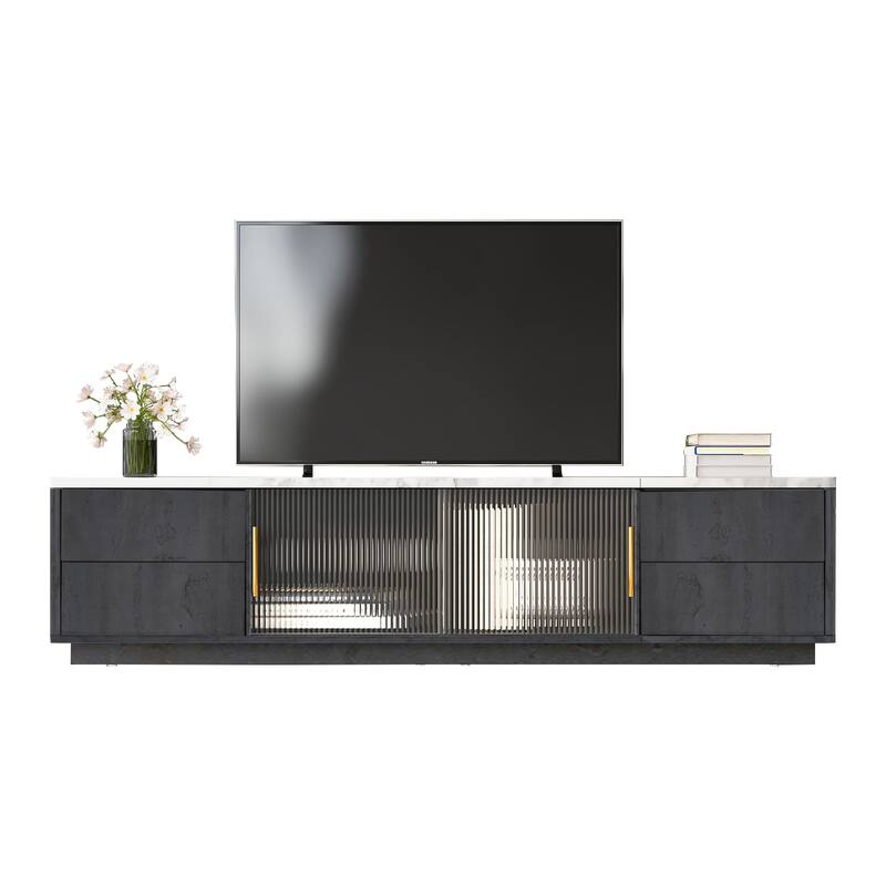 TV Media Console Entertainment Center Storage Cabinet with 4 Drawers