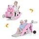 preview thumbnail 15 of 17, 4-in-1 Rocking Horse and Slide Set for Kids - 41.5”x28” x 22.5” (L x W x H) Pink