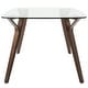 preview thumbnail 2 of 11, Folia Mid-century Modern Square Dining Table