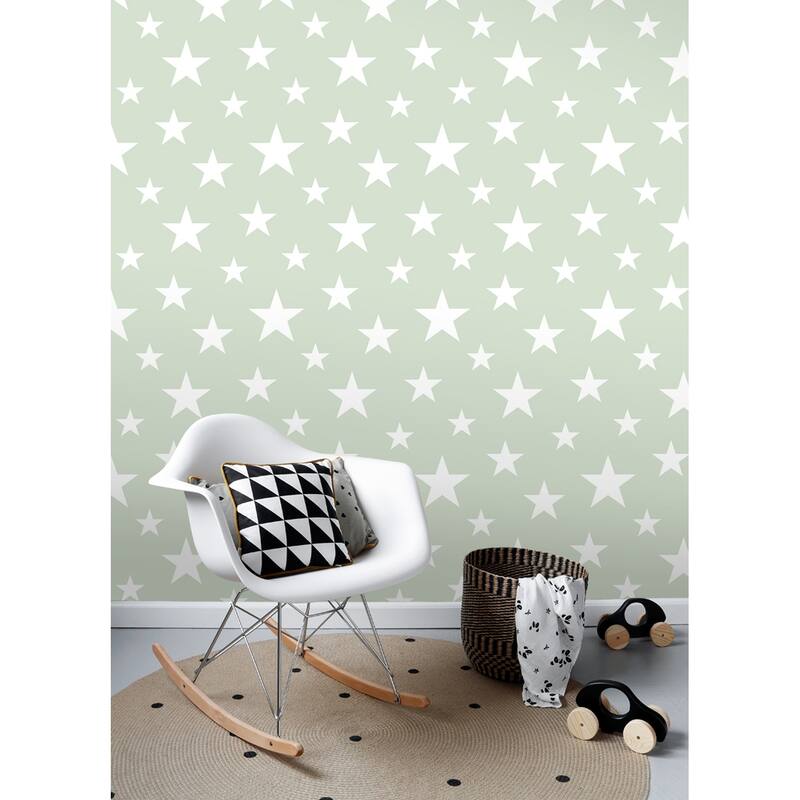 Chesapeake Amira Sage Stars Wallpaper - 20.9 x 396 x 0.025