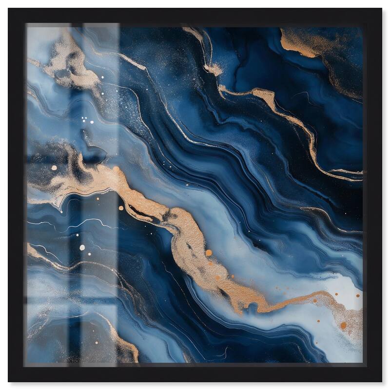 Deep Sea Geode II Shadowbox by Art Remedy - Black - 20" x 20"