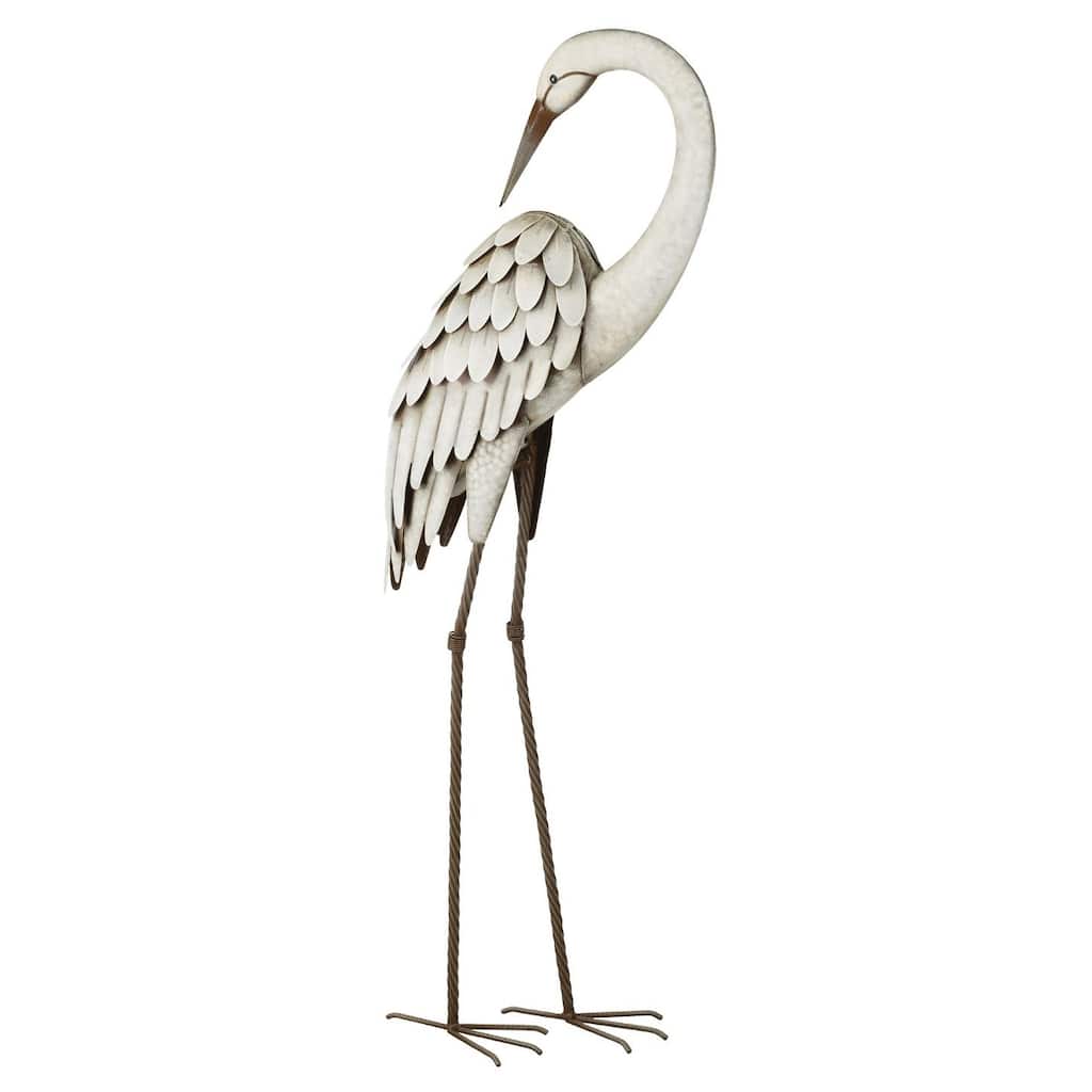 Egret Decor - Preening - 15.25"x8.25"x40.5"