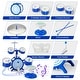 preview thumbnail 8 of 7, Kids Drum Set Educational Percussion Musical Instrument Toy with Bass Drum - 26" x 14" x 25.5"