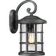 preview thumbnail 2 of 0, Crusade 1-Light Outdoor Wall Lantern in Earth Black