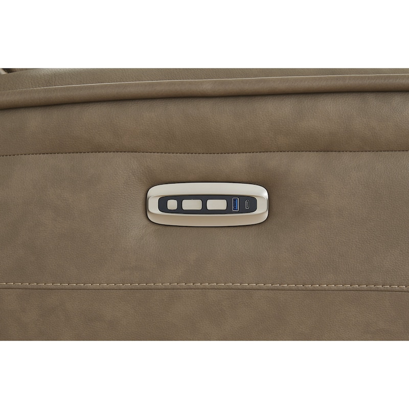 Signature Design by Ashley Rondelay Brown Power Reclining Sofa - 89" W x 42" D x 42" H