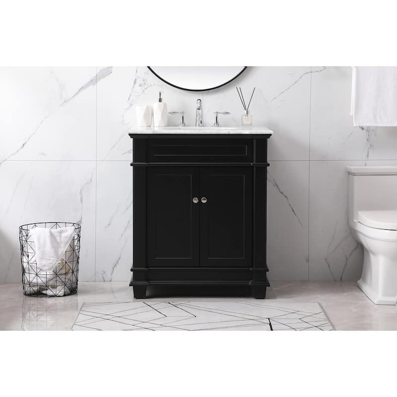 Magnolia 30 - 42 Inch Single Bathroom Vanity - 30 Inches - Black