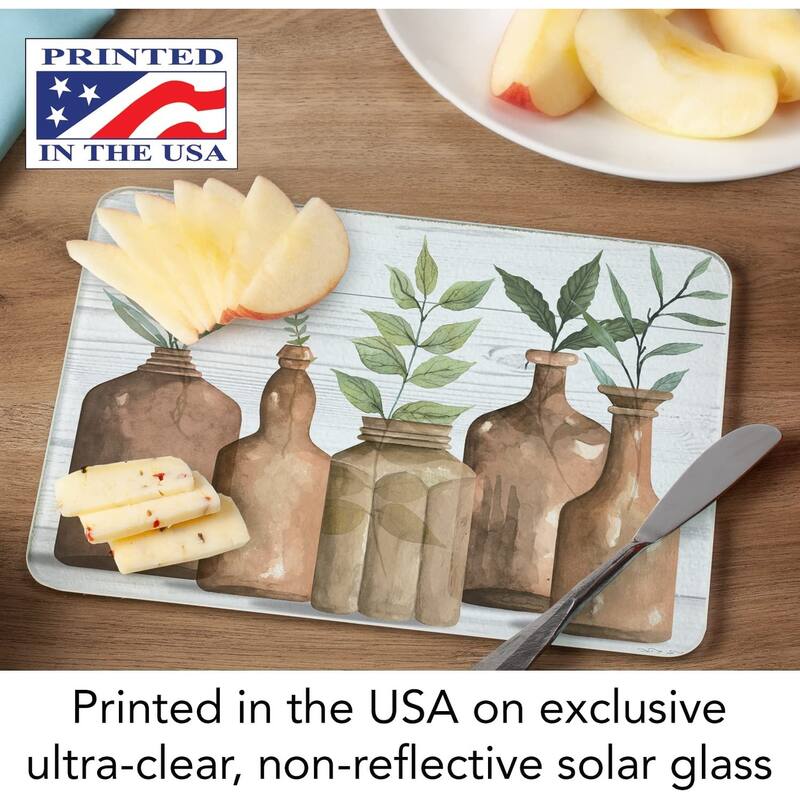 Nature's Greenery 3mm Heat Tolerant Tempered Glass Cutting Board 10” x