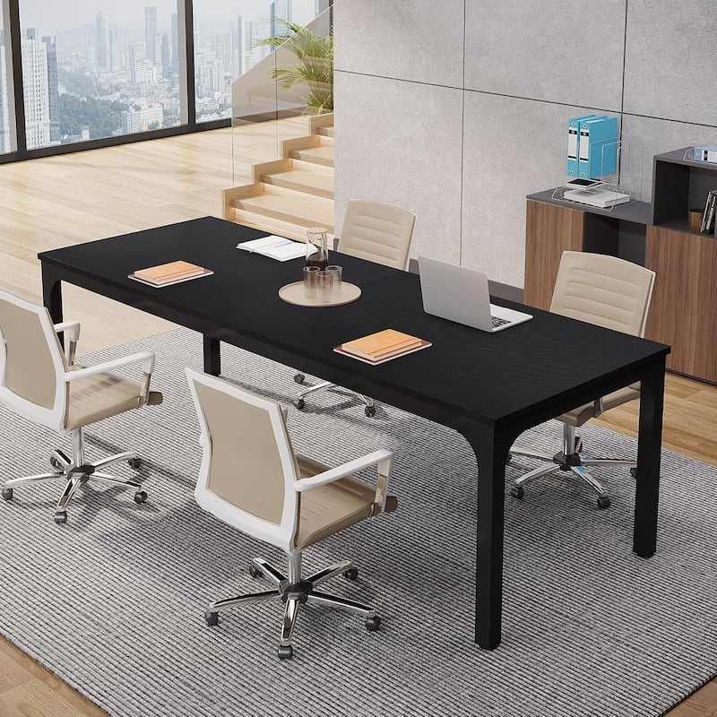 78.74" Large Rectangle Conference Table, Office Meeting/Seminar/Business Table Desk for Office Boardroom & Meeting Room