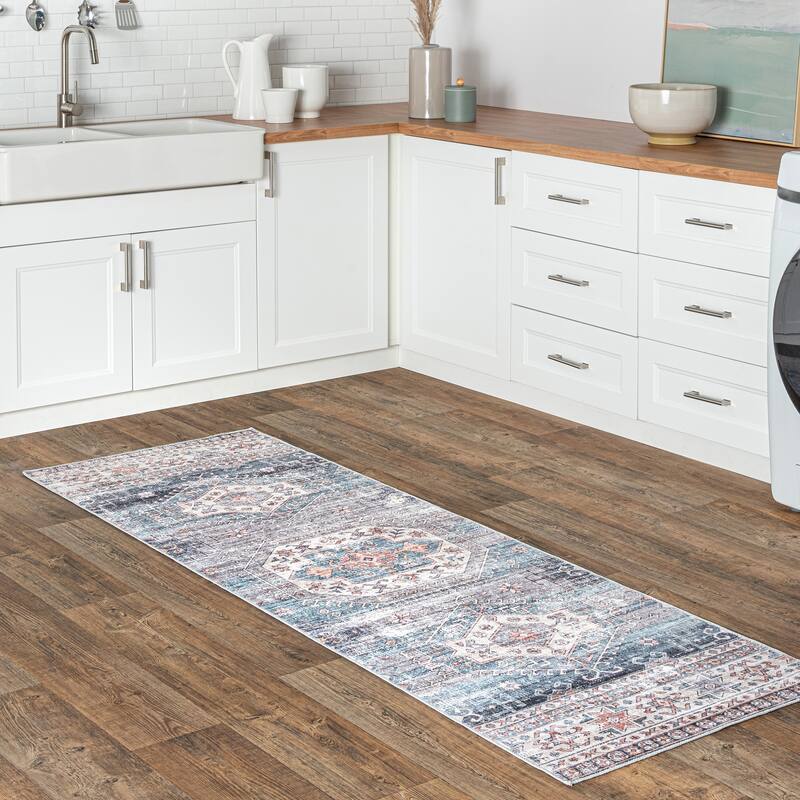 Nuloom Drina SpinClean Distressed Machine Washable Area Rug