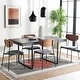 preview thumbnail 3 of 37, SAFAVIEH Cael Modern Industrial Farmhouse Dining Table - 59 in. W x 33 in. D x 30 in. H Charcoal/Black