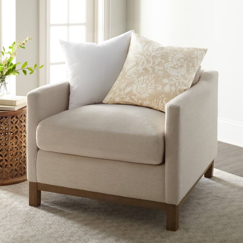 2-Pack Cotton Slub Decor Throw Pillows in Distressed Floral