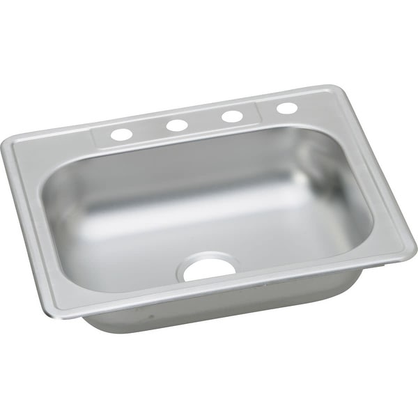 Elkay K12522 Kingsford 25" Single Basin Drop In Stainless Steel Kitchen Sink