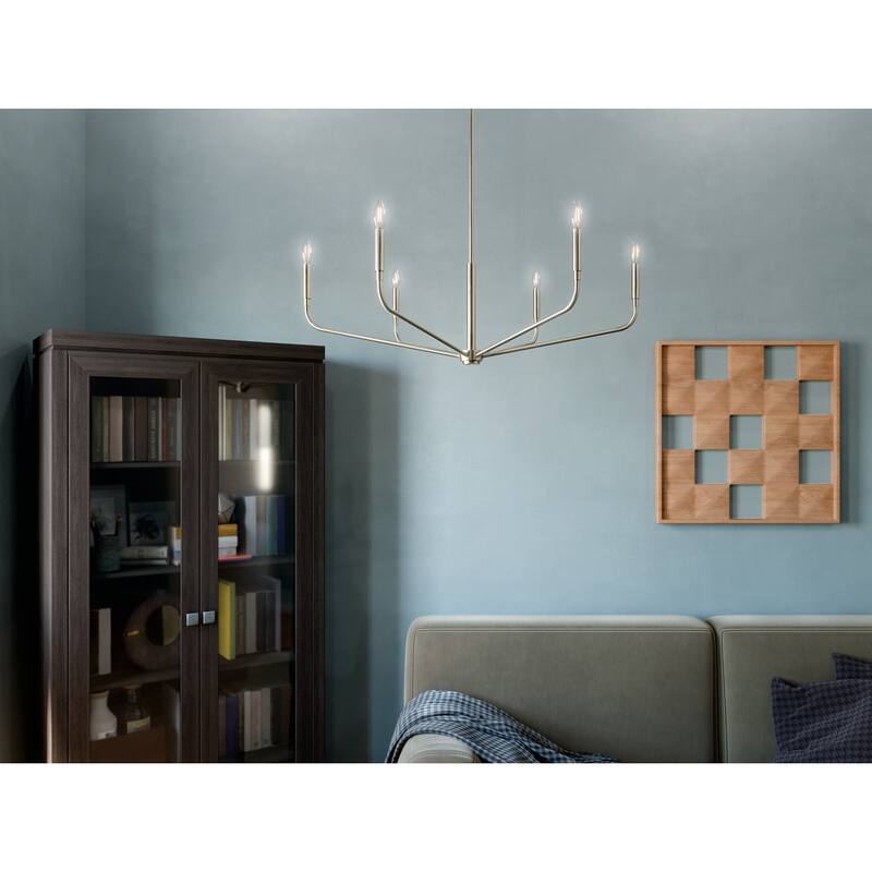 Kichler 52719 Madden 6 Light 38" Wide Taper Candle Style Chandelier
