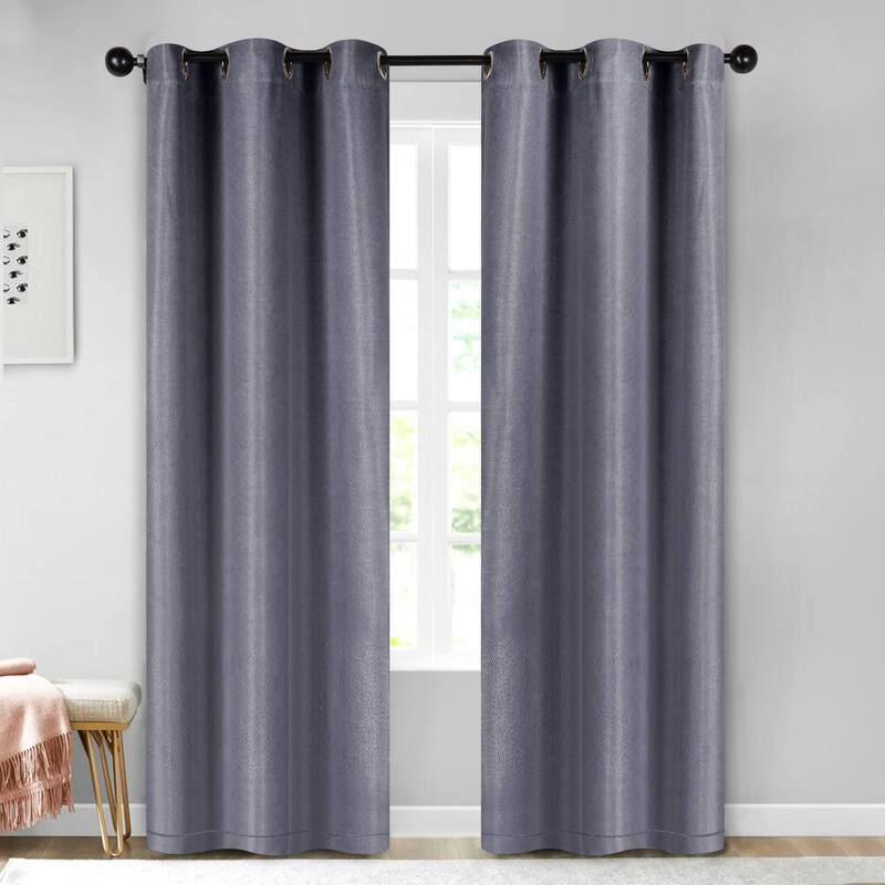 Superior Jaxon Washable Room Darkening Curtains, Set of 2 Panels