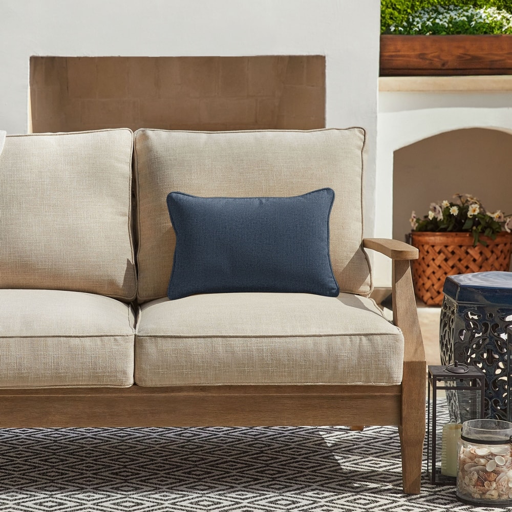 Sunbrella Textured Indoor/Outdoor Corded Lumbar Pillow (Single)