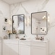 preview thumbnail 2 of 192, KIOTEE Modern Metal Frame Wall Mounted Bathroom Vanity Mirror with 5-year warranty