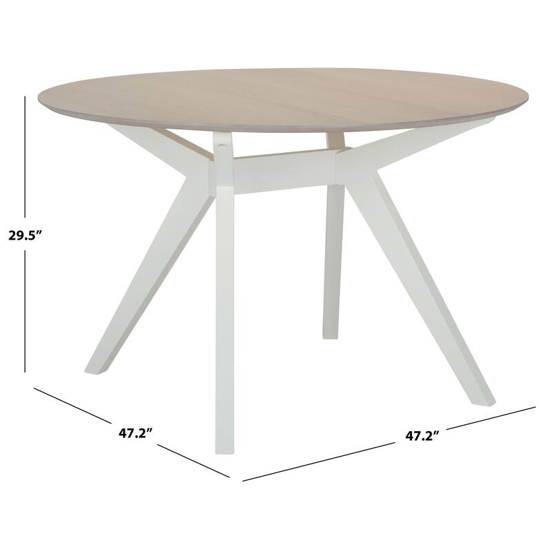 SAFAVIEH Couture Rhonda Round Wood Dining Table - 47"W x 47"D x 30"H